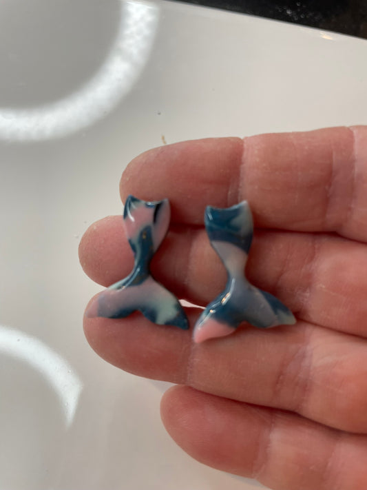 Mermaid stud earrings