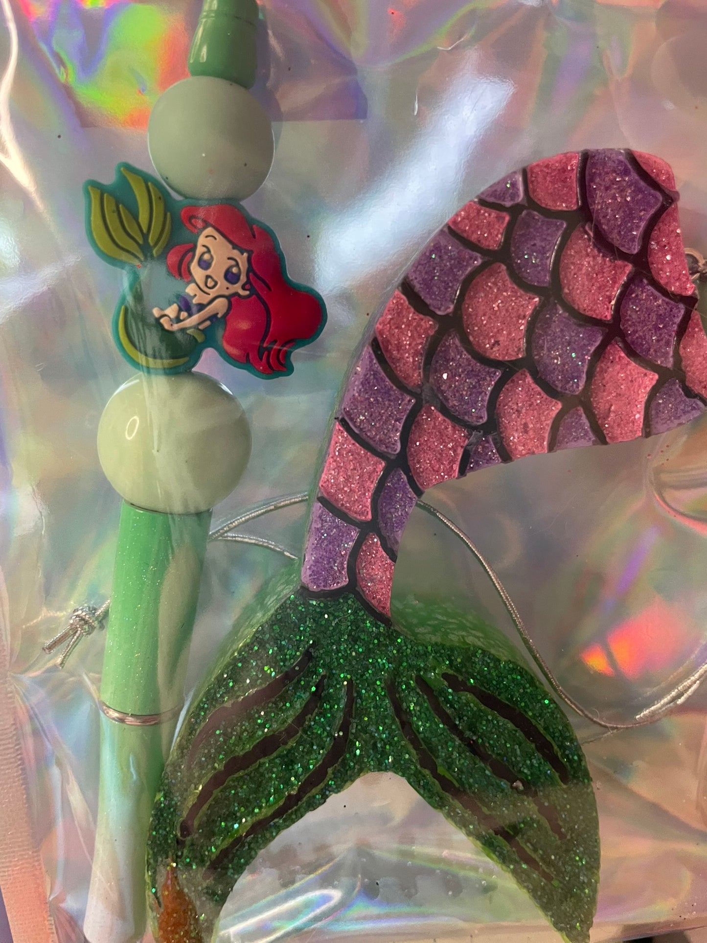 MERMAID TAIL FRESHIE AND MERMAID PEN