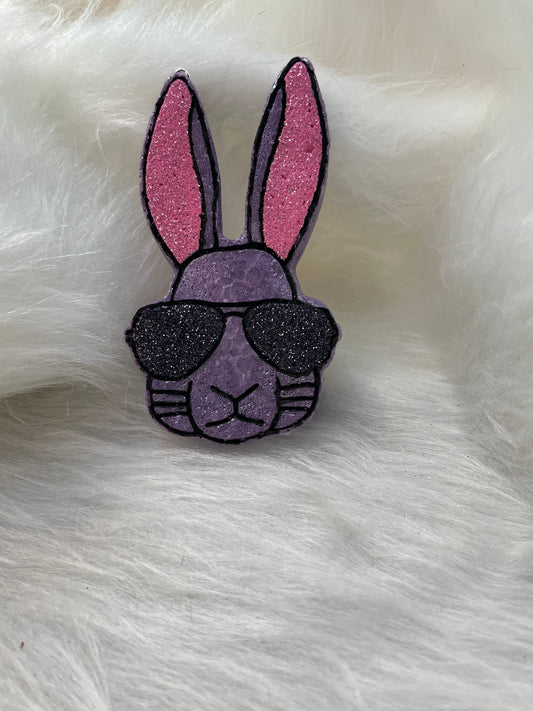 Car freshie bunny with glasses